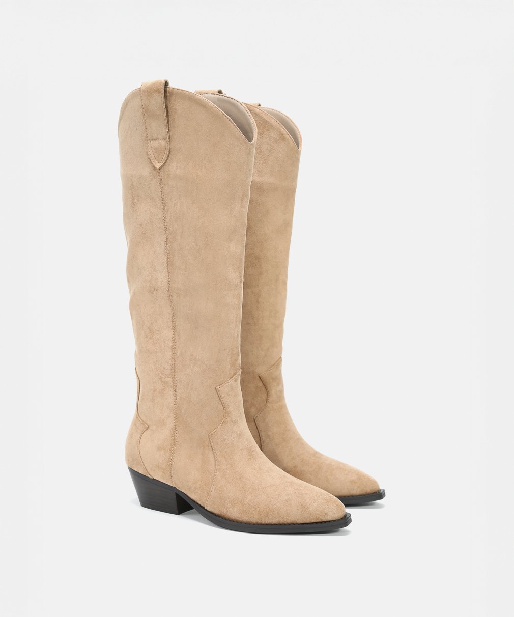 Botas cowboy tacón caña alta image number null